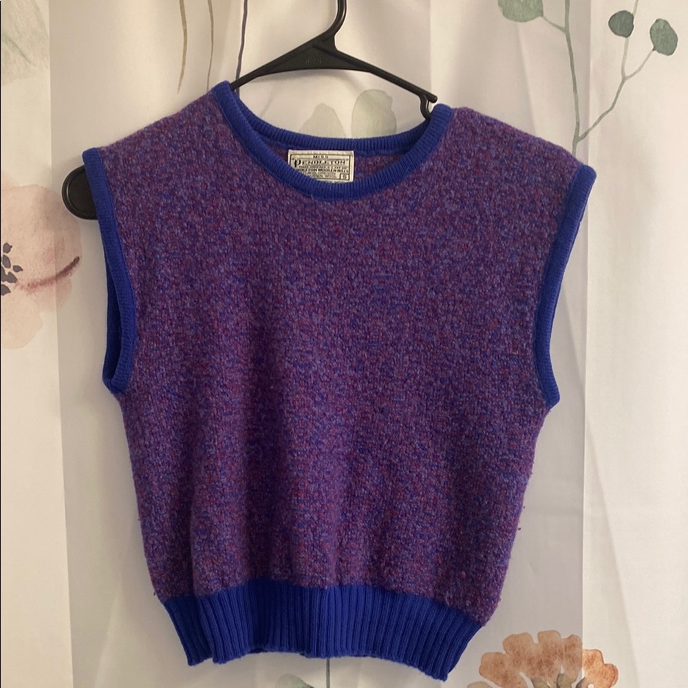 Purple Wool Knit Vest